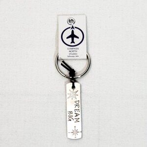 Compass North Studio Hand-Stamped Keychain "Dream Big"